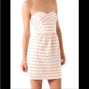 Shoshanna Frannie Strapless Striped Dress